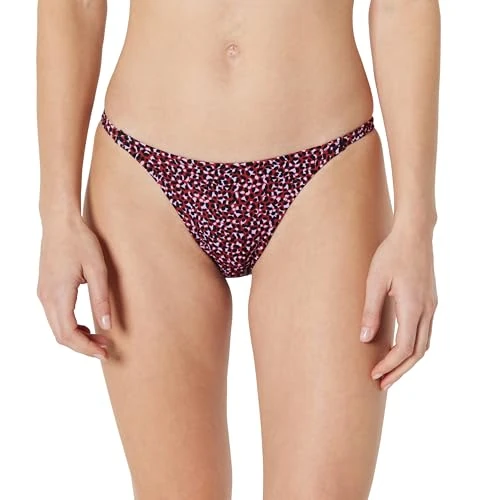Offre limitée : Amazon Essentials Bas de Bikini à Ficelles Sans Nœuds Femme, Rouge Brique Lilas Léopard, 38 de 18.20 € à 11.64 € (36% de remise)