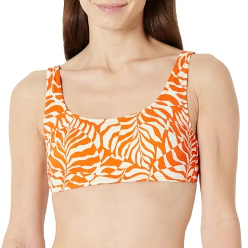 Zeitlich begrenztes Angebot: Amazon Essentials Damen Bauchfreies Schwimmoberteil mit U-Ausschnitt, Rostorange Abstrakte Handflächen, 40 von 18.62 € auf 12.57 € (32% Rabatt)