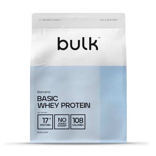 Offerta a tempo: Bulk Basic Proteine del Siero in Polvere | Banana | 2,5 kg | 82 Porzioni | Fino a 18 g di Proteine | Basso Contenuto di Zuccheri | Rapido Assorbimento | Supporta la Crescita e il Recupero Muscolare - 10% da 41.99 € a 37.97 €