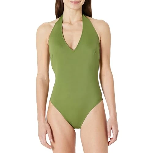 Oferta limitada: Amazon Essentials Traje de baño halter de una pieza Mujer, Verde Oliva, 38 de 24.10 € a 17.89 € (ahorro 26%)