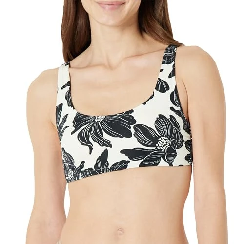 Zeitlich begrenztes Angebot: Amazon Essentials Damen Bauchfreies Schwimmoberteil mit U-Ausschnitt, Creme-schwarz, Blumenmuster, 40 von 12.06 € auf 11.75 € (3% Rabatt)