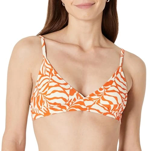 Offerta a tempo: Amazon Essentials Top Bikini Classico con Sostegno Leggero Donna, Palme Astratte Arancione Ruggine, 44 - 0.00% da 17.76 € a 17.76 €