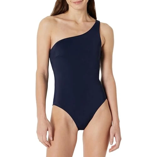 Offerta a tempo: Amazon Essentials Costume da Bagno Intero Monospalla Donna, Blu Marino, 44 - 17% da 24.83 € a 20.60 €