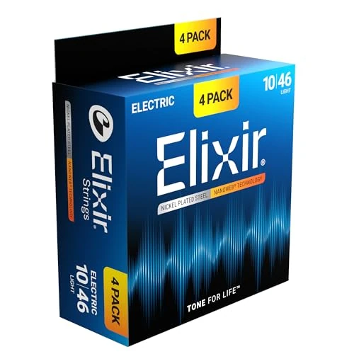 Offre limitée : Elixir Cordes dotées de la technologie NANOWEB, légères (0,010-0,046) - Pack de 4 exclusif à Amazon de 50.49 € à 46.26 € (8% de remise)