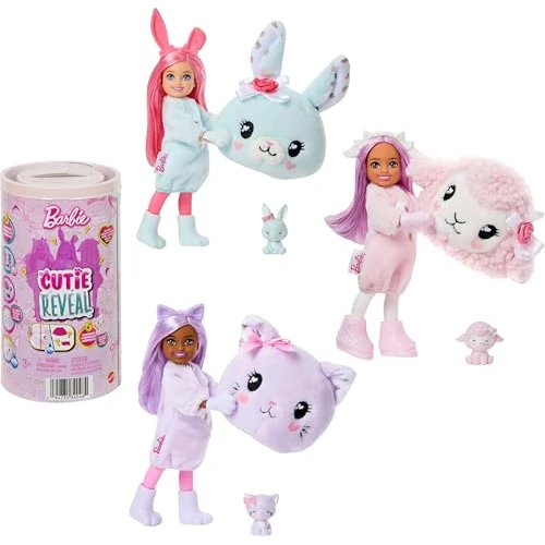 Offerta a tempo: Barbie - Chelsea Cutie Reveal Care Bears Serie 2, mini bambola con costume di peluche e 6 accessori a sorpresa con effetto cambia colore, 3+ anni, JMW63 - 28% da 24.99 € a 18.03 €