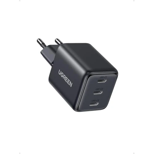 UGREEN Zapix 30W Cargador USB C Carga Rapida para iPhone 3 Puertos GAN Enchufe de Pared Compatible con iPhone 17 Pro MAX Air 16 15 14 Plus Pixel 9 Pro 7a Galaxy S25 S24 Ultra A56 A16 iPad MacBook Air