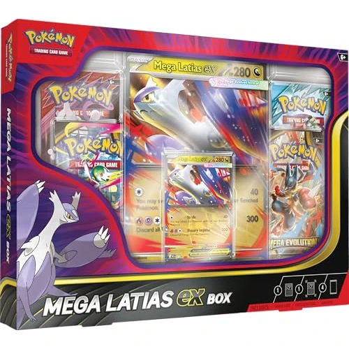 Pokémon TCG: Mega Latias ex Box (1 foil promo card, 1 oversize lenticular card & 4 booster packs)