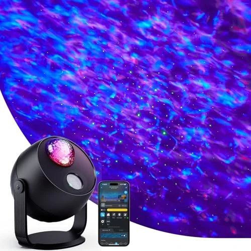 Offre limitee: Govee Projecteur Ciel Étoilé de Vagues Océaniques avec effets d'Ondulation Dynamiques, Compatible avec Matter, 40+ Modes de Scène, 18 Options de Bruit Blanc, Idéal pour Salon&Chambre (sans Adaptateur) de 99.99 EUR a 49.99 EUR (economie 50%)