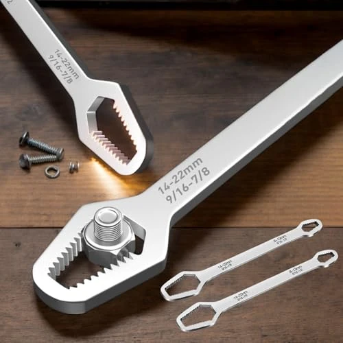 Offerta a tempo: Set di 2 chiavi regolabili multifunzionali per riparazione automatica e fai da te - Chiave autoregolante con design a doppia estremità - 0.00% da 3.16 € a 3.16 €