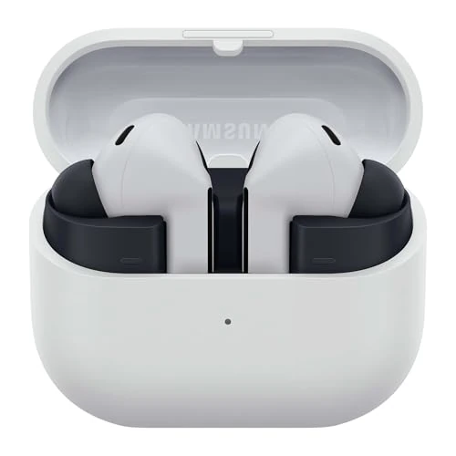 Samsung Galaxy Buds3 FE bezprzewodowe słuchawki, zrównoważony dźwięk, dźwięk 360, aktywna redukcja szumów i wyraźne połączenia, proste sterowanie, Gemini AI, szare 2025 [wersja włoska]