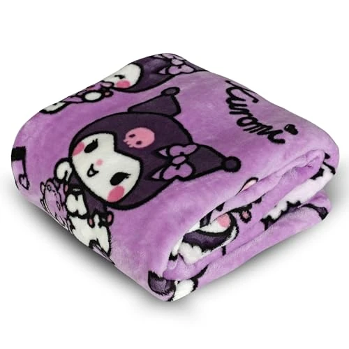 Offerta a tempo: Kanguru - Soffice Plaid Divano in Pile Kuromi, 130x170 cm, Coperta Pile Microfibra Kawaii per Bambina o Donna, Idea Regalo Divertente Natale Compleanno, per Casa, Divano, Letto, Cameretta, Viola - 56% da 22.90 € a 9.99 €