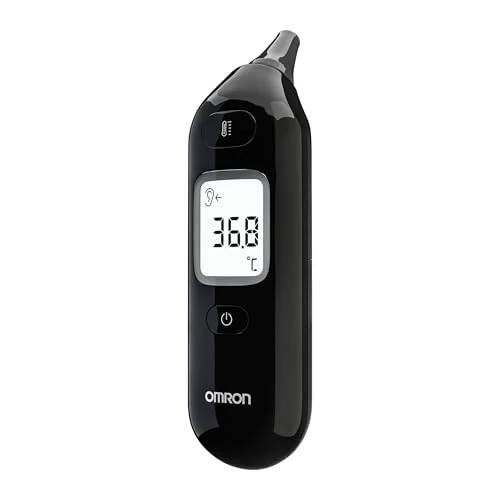 OMRON Gentle Temp 533 – Thermomètre auriculaire infrarouge digital pour Adultes et Enfants, Thermomètre électronique avec mesure précise, en 1 seconde – Sans capuchon de sonde – Noir