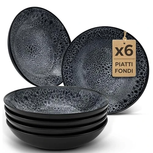 Offre limitee: Twinzee 6 Assiette Creuses Granite - Compatible Micro-onde - Assiettes Service de Table Riviera Collection de 36.99 EUR a 36.99 EUR (economie 0%)