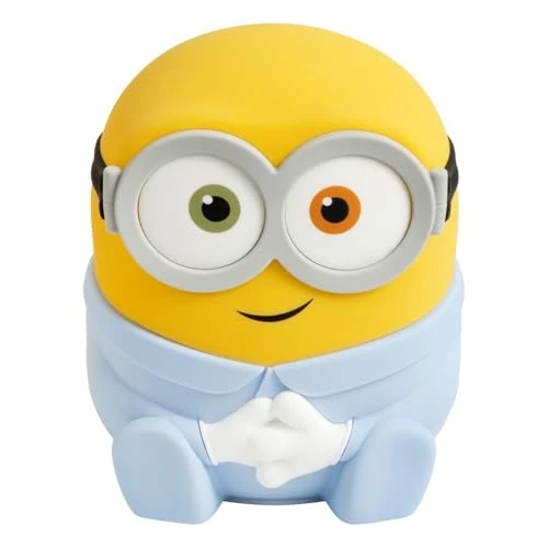 Offerta a tempo: Paladone, SquishyGlo, Luce notturna in silicone di Bob dei Minions, con licenza ufficiale, lampada ricaricabile e morbida al tatto, con timer di spegnimento automatico, per camera da letto e casa - 0.00% da 25.49 € a 25.49 €