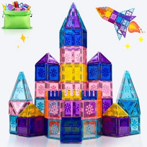 Offerta a tempo: Xekel Costruzioni Magnetiche per Bambini 40 Pezzi, Magneti Bambini con Potenti Magneti, Magnetic Tiles Educative, Costruzioni per Bambini 3+ Anni, Regalo Creativo - 53% da 29.99 € a 14.24 €