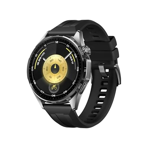 Offre limitee: HUAWEI Watch GT 6 GPS 46mm Montres connectées, Écran AMOLED de 1,47 Pouce, Jusqu'à 21 Jours d'autonomie, Cyclisme de Niveau Professionnel, Compatible avec iOS et Android, Analyse ECG, Noir de 249.99 EUR a 226.99 EUR (economie 9%)