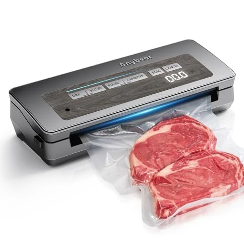 Begrenztes Angebot: Vakuumiergerät, 90 kPa, 100 W, leistungsstarke breite Versiegelung, Lebensmittelaufbewahrung, eingebauter Schneider, Beutelaufbewahrung, digitale Countdown-Anzeige, 2 Beutelrollen (Grau) von 140.15 EUR auf 85.49 EUR (Rabatt 39%)