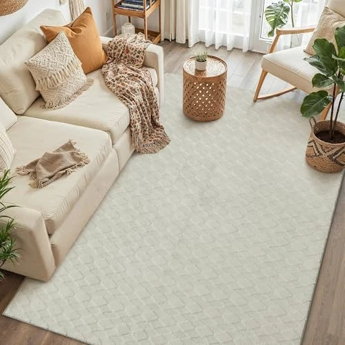 Offerta a tempo: PureCozy Beige Tappeto Salotto 80x150cm Soggiorno Moderno Lavabile in Lavatrice Antiscivolo Tappeti Camera da Letto Sala Cameretta Ufficio Pelo Corto Boho 3D Effetto Carpet - 0.0% da 89.99 € a 89.99 €