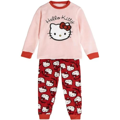 CERDÁ Life'S Little Moments Comfortabel en zacht origineel design | pyjama Hello Kitty, ademend en duurzaam, set (2 stuks), uniseks, kinderen, Hello Kitty, 10 Jaar