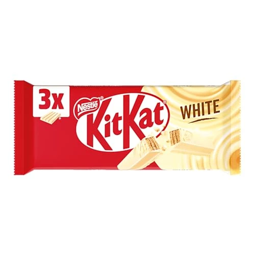 Offerta a tempo: KITKAT White Wafer con Copertura Bianca, 3 Snack da 41,5g (124,5g) - 26% da 3.49 € a 2.59 €