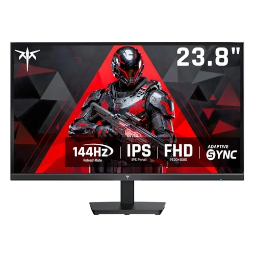 KTC Gaming Monitor, FHD@144Hz 120Hz con IPS Panel, protección contra luz Azul de Hardware, 95% DCI-P3, 99% sRGB, ΔE＜2, 300 CD/㎡, 5ms MPRT, 1500:1, Flicker-Free y Adaptive Sync para Trabajo y Juegos