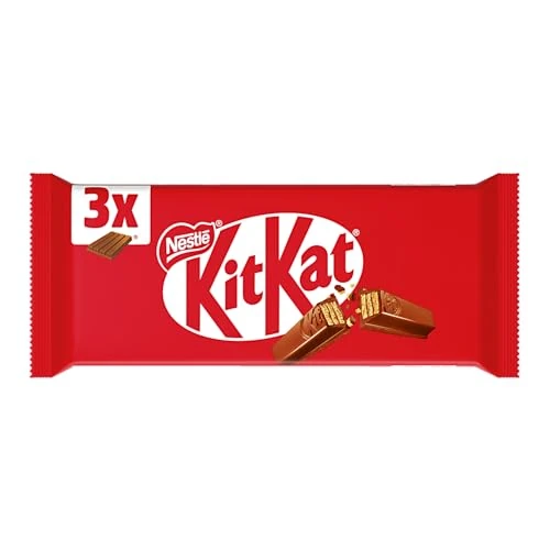 KITKAT Classic Wafer ricoperto di Cioccolato al Latte, 3 Snack da 41,5g (124,5g)