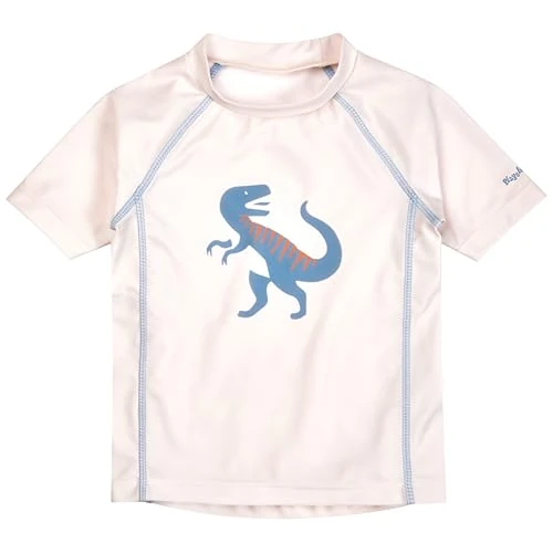 Offerta a tempo: Playshoes Camicia da Nuoto Unisex per Bambini, Rash Guard, Ecru Dino, 134-140 - 0.00% da 21.17 € a 21.17 €