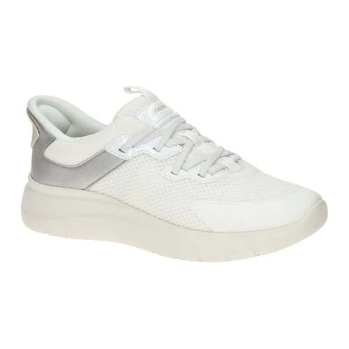 Zeitlich begrenztes Angebot: Geox Woman D PLUMMERY Plus B Sneakers White/Silver 40_EU von 64.70 € auf 64.70 € (0.00% Rabatt)