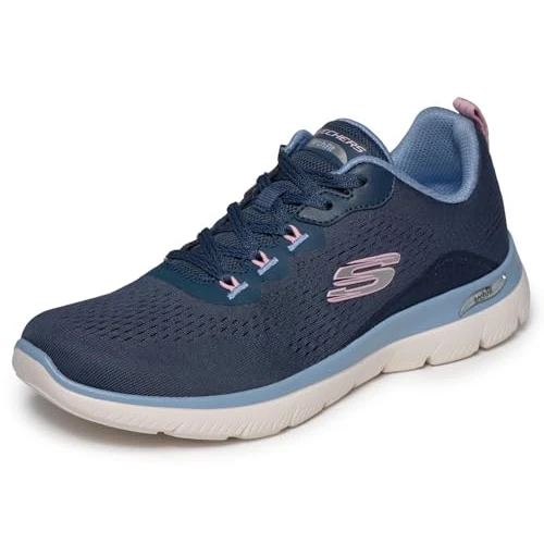 Offerta a tempo: Skechers Donna Arch Fit Summits Daily Flow Scarpe da Ginnastica, Navy, 40.5 EU - 20% da 74.95 € a 60.00 €
