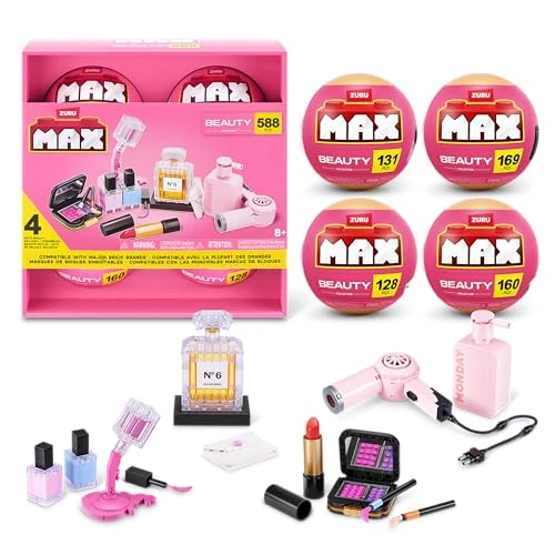 Offre limitée : Max Build More Collection Beauty Premium de (Pack de 4) ZURU – Jouet de Déballage Surprise & Briques de Construction Collectibles Minis avec jusqu'à 588 Pièces, Designs Stylés à Construire & Exposer de 28.27 € à 28.27 € (0.00% de remise)