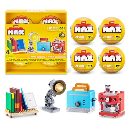 Limited-time offer: Max Build More Premium Home Collection 4 Pack by ZURU - Novelty Unboxing Toy & Building Brick Collectible Minis with up to 181 Pieces, Interactive Designs to Build & Display, Ages 8+ from 29.99 £ to 23.09 £ (save 23%)