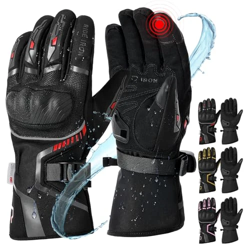 Limited-time offer: RIDEIRON Motorbike Gloves Winter Mens Women, Windproof, Lightweight and Warm Touchscreen Motorcycle Gloves for Motorcycle, Hiking and Other Outdoor Sports,Black,XXL from 39.99 £ to 39.99 £ (save 0.00%)