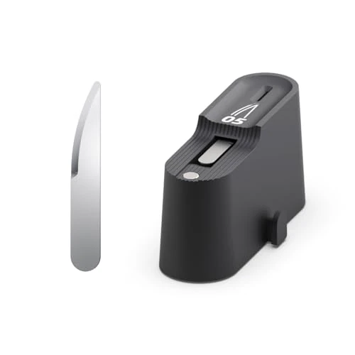 Offerta a tempo: HOZO 10 lame curve NeoBlade 05, a prova di umidità, progettate per un taglio ad arco liscio, dispenser di sicurezza caricato a molla con fessura per lo smaltimento, scatola portaoggetti per lame - 35% da 19.99 € a 12.99 €