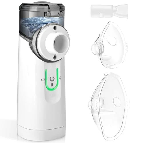 Oferta ograniczona: Inhalator Przenośny – Cichy Nebulizator Siatkowy z Wyświetlaczem LED, Funkcją Samoczyszczenia, Ustnikiem i Maskami dla Dzieci i Dorosłych, Ładowanie USB-C z 250.99 PLN na 250.99 PLN (zniżka 0%)