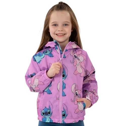 Limitiertes Angebot: Disney Stitch Jacke, Regenjacke Kinder Mit Angel & Stitch, Leichte Jacke Mädchen Mit Kapuze, Stylische Regenjacke Mädchen Für Schule, Lila 152 von 32.99 EUR auf 26.49 EUR (Spare 20%)