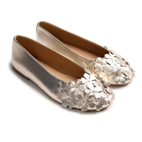 Zeitlich begrenztes Angebot: GIOSEPPO Townsend Flache Mary-Jane-Schuhe für Damen, Platin, Größe 40 von 40.82 € auf 40.82 € (0.00% Rabatt)
