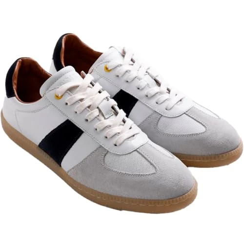 Oferta limitada: GIOSEPPO OWERRI - Zapatillas de Piel con Contrastes de Color y Plantilla Acolchada Extraíble, Suela Flexible TPR, para Hombre, Color Azul Marino, Talla 40 de 79.95 € a 59.95 € (ahorro 25%)