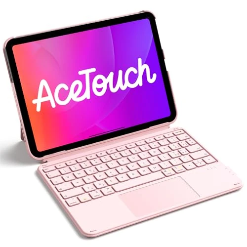 Offerta a tempo: Inateck Custodia Tastiera per iPad 11a/10a Gen, iPad 10a (10,9")/11a Gen (2025 A16), Air 11" M3/M2, Air 6/5/4a, Pro 11 4a-1a, Tastiera Ultralight Rimovibile con Touchpad, Rosa AceTouch - 25% da 59.99 € a 44.99 €