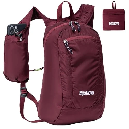 EgoNova 12L Leichter Faltbarer Wanderrucksack – Wasserabweisender Tagesrucksack für Reisen, Camping und Outdoor-Aktivitäten