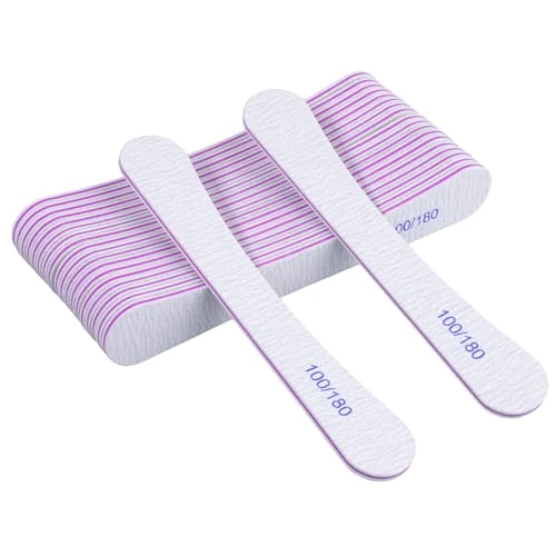 20 Pezzi lime per unghie 100/180, lima per unghie professionale a doppia faccia riutilizzabile per uso domestico e Salone