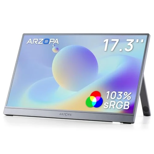 Offerta a tempo: ARZOPA Monitor Portatile 17,3" IPS 103% sRGB | Schermo FHD 1080P | HDR10 | Ultra Sottile 9.3mm | Altoparlanti Integrati | Plug & Play per Laptop, PC, Mac, Console - Z1C PLUS - 11% da 189.99 € a 169.99 €