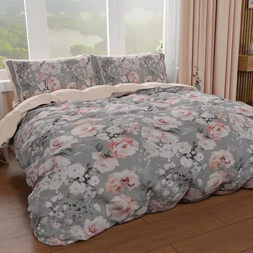 Oferta limitada: Petti Artigiani Italiani - Juego de Funda nórdica de Matrimonio Maxi 260 x 240 cm (2 Fundas de Almohada de 63 x 63 cm Incluidas), Juego de Funda nórdica de Microfibra con impresión Digital Floral 17 de 51.59 € a 51.59 € (ahorro 0.00%)