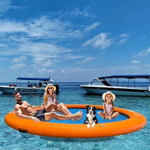 Oferta limitada: Inflable Piscina Hamaca Flotante, ⌀+245/185cm Muelle Isla de Agua para Adultos y Familia, Balsa Flotador Grande para Lago, Piscina, Playa y Mar (245cm) de 198.98 € a 198.98 € (ahorro 0.00%)