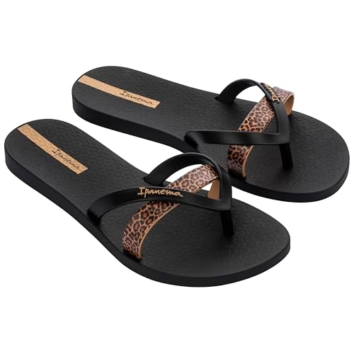 Limited-time offer: Ipanema Women's Kirei Chic Fem Flip Flops, Black/beige, 6 UK from 21.54 £ to 21.54 £ (save 0.00%)
