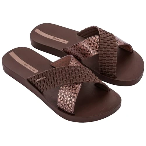Zeitlich begrenztes Angebot: Ipanema SENSE SLIDE FEM - Badeslide für Damen - auffälliger Riemen mit Muster (BROWN/TURTLE, EU Schuhgrößensystem, Erwachsene, Damen, Numerisch (von/bis), M, 41, 42) von 34.99 € auf 28.99 € (17% Rabatt)