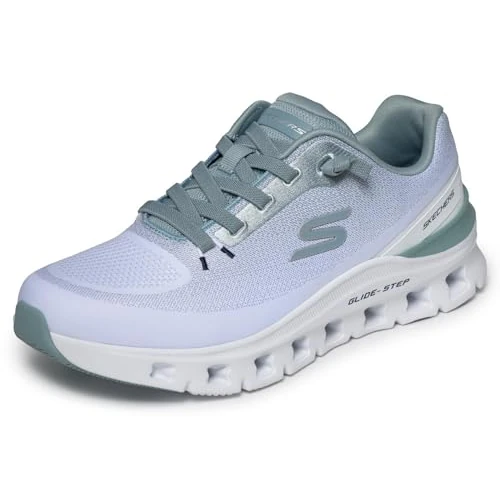 Offre limitée : Skechers Homme Glide-Step Pro WAVERRA Chaussures de Sport Slip ins, Blanc Bleu, 46 EU de 80.00 € à 80.00 € (0.00% de remise)