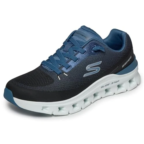 Offerta a tempo: Skechers Glide-Step PRO WAVERRA - Sneaker da Uomo, Nero/Blu, Taglia 42 - 27% da 79.95 € a 57.99 €