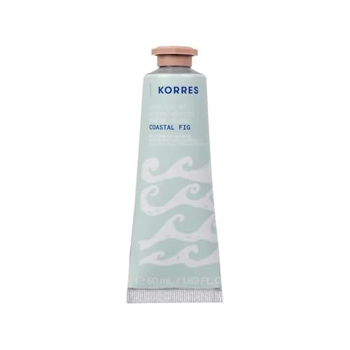 KORRES COASTAL FIG Crema de Manos Hidratante de Manos con Aceite de Almendras Dulces, Fragancia Natural de Higos, Silicona y Sin Parabenos, Vegetariana, para Manos Suaves y Cutículas Cuidadas, 50 ml