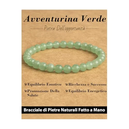 Offre limitée : Landorilo Bracelet en Pierres Naturelles pour Femme, Aventurine Verte de 8.99 € à 8.99 € (0.00% de remise)