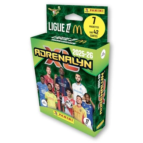 Panini ADRENALYN Ligue 1 McDonald's 2025-2026 Trading Cards Game Blister 7 Pochettes